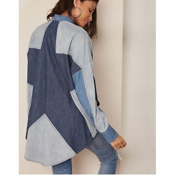 free people denim top